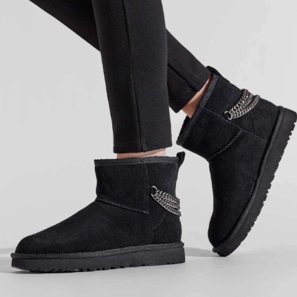 🖤UGG Classic Mini Chains Black Booties